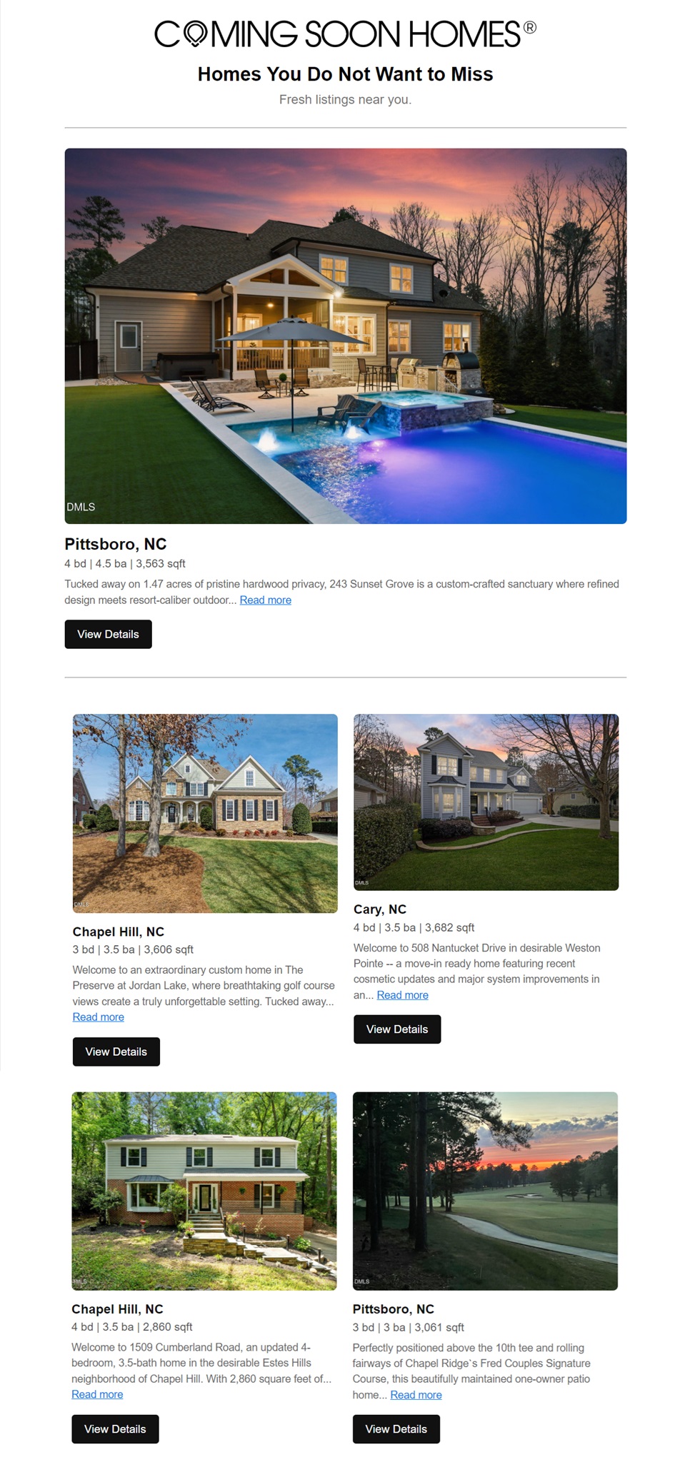 Example Listing Communication Format